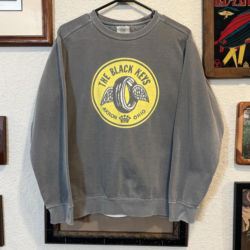 The Black Keys Rock Band Grey Crewneck Sweatshirt Akron Ohio Size Small